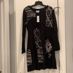 Emma G black knit dress